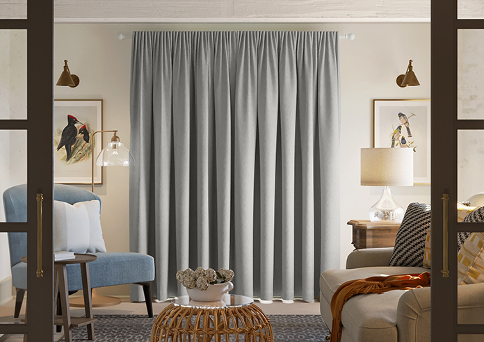 Genoa Faux Silk (Blackout), Silver Shimmer - Made to Measure Curtains - Image 7